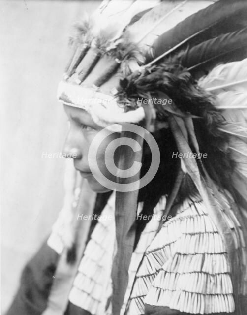 The Daughter of Bad Horse (profile), c1905. Creator: Edward Sheriff Curtis.
