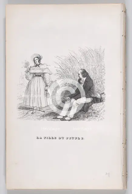 The Daughter of the People from The Complete Works of Béranger, 1836. Creators: Auguste Raffet, Louis-Henri Brevière.