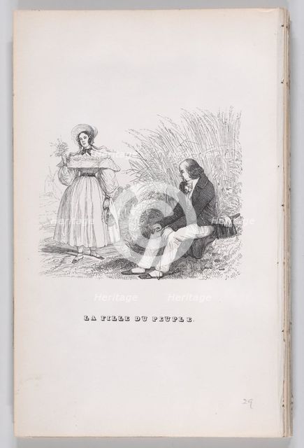 The Daughter of the People from The Complete Works of Béranger, 1836. Creators: Auguste Raffet, Louis-Henri Brevière.