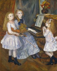 The Daughters of Catulle Mendès, Huguette (1871-1964), Claudine (1876-1937)..., 1888. Creator: Pierre-Auguste Renoir