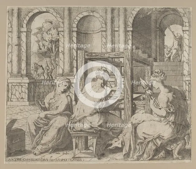 The Daughters of Minyas, 1545. Creator: Antonio Fantuzzi.