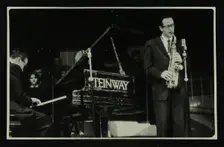 The Dave Brubeck Quartet in concert at Colston Hall, Bristol, 1958. Creator: Denis Williams