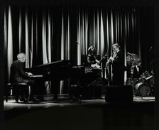 The Dave Brubeck Quartet in concert at the Forum Theatre, Hatfield, Hertfordshire, 10 April 1983. Artist: Denis Williams