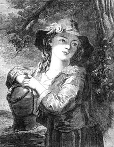 "The Day Dream", by J. Hill, in the Exhibition of the Society of British Artists, 1862. Creator: W Thomas