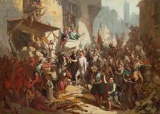 The Day of the Barricades (Journée des barricades) on 12 May 1588. Creator: Isabey, Louis Gabriel Eugène (1803-1886)