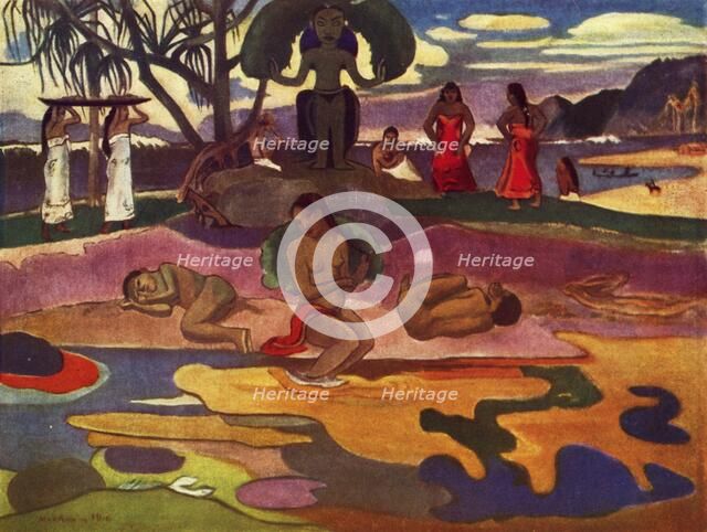 'The Day of the God (Mahana No Atua)', 1936. Artist: Paul Gauguin.