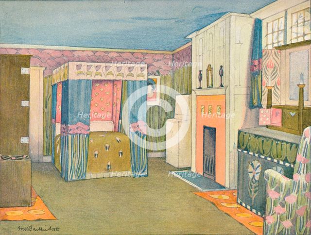 'The Decoration of a Small Bedroom', c1899. Creator: Mackay Hugh Baillie Scott.