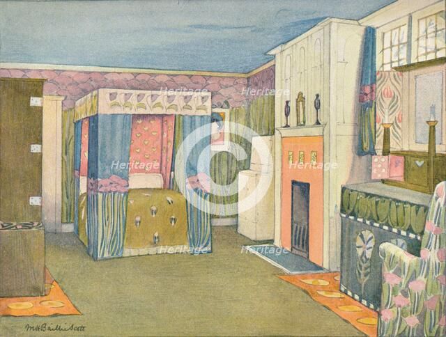 'The Decoration of a Small Bedroom', c1899. Creator: Mackay Hugh Baillie Scott.