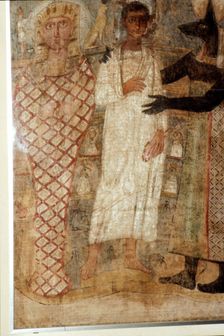 The Deceased and his Mummy protected by Anubis, Egypt, 3rd century