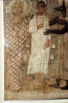 The Deceased and his Mummy protected by Anubis, Egypt, 3rd century