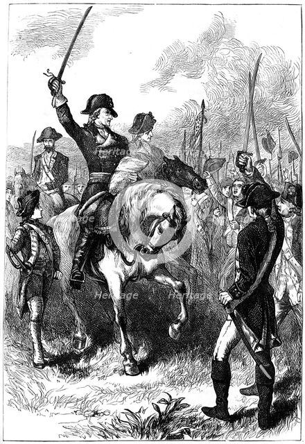 The Declaration of Independence read to the American army, 1776 (c1880). Artist: Unknown