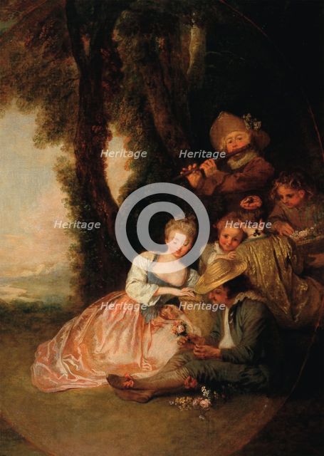 The Declaration Of Love, c. 1716. Artist: Watteau, Jean Antoine (1684-1721)
