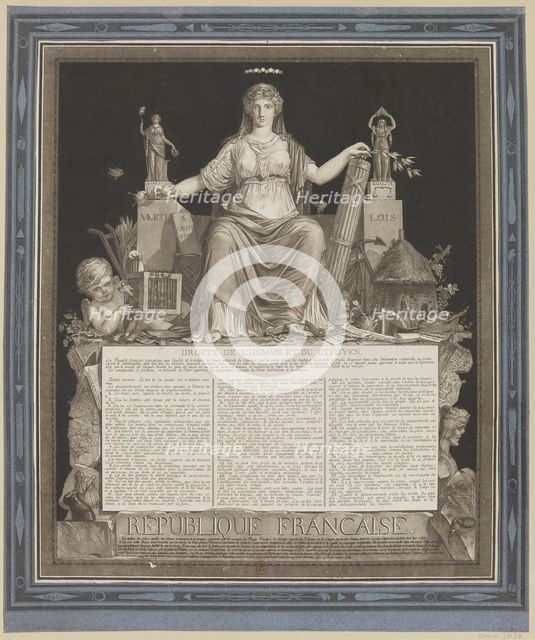 The Declaration of the Rights of Man and of the Citizen of 1793..., 1793. Creator: Debucourt, Philibert-Louis (1755-1832).
