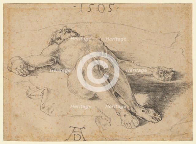 The Dead Christ, 1505. Creator: Albrecht Dürer (German, 1471-1528).