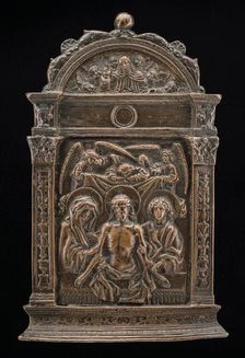 The Dead Christ between the Virgin and Saint John, c. 1500. Creator: Unknown