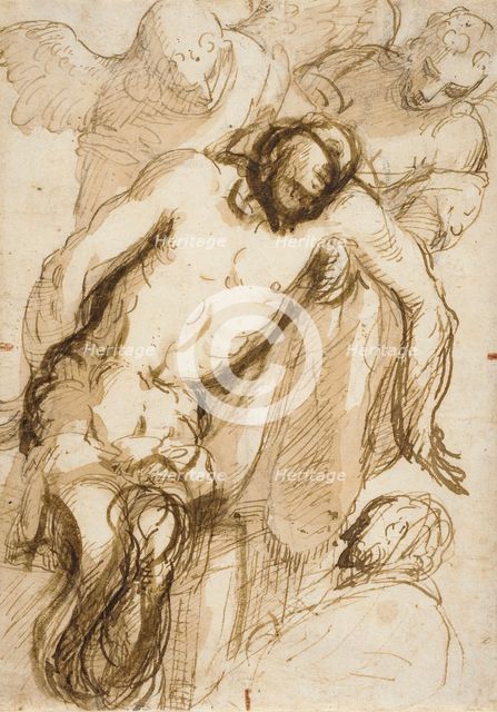 The Dead Christ Supported by Two Angels, Unknown date. Creator: Jacopo Palma.