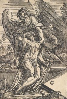 The Dead Christ supported by an angel, 1582. Creator: Giuseppe Scolari