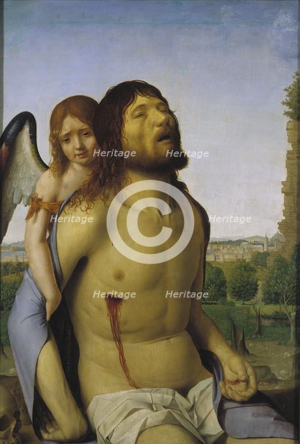 The Dead Christ Supported by an Angel. Artist: Antonello da Messina (ca 1430-1479)