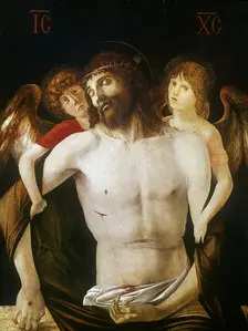 The Dead Christ Supported by Angels 1465-1470. Artist: Giovanni Bellini