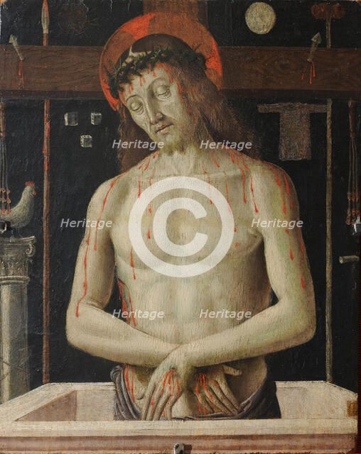 The Dead Christ with the Symbols of the Passion, ca 1475-1480. Creator: Santi, Giovanni (ca 1435-1494).