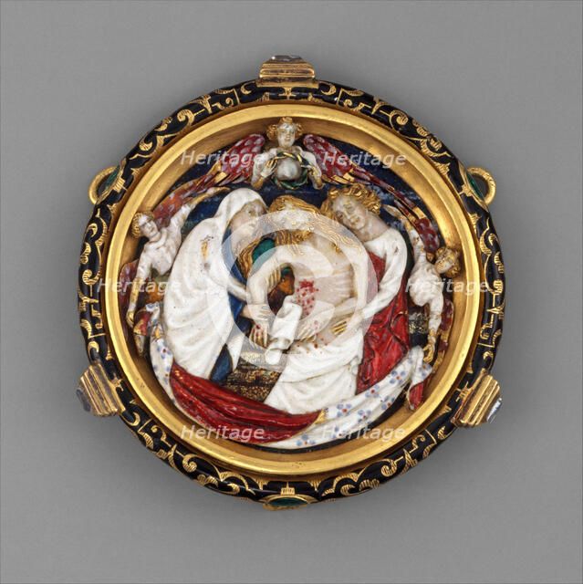 The Dead Christ with the Virgin, Saint John, and Angels, French, ca. 1390-1405. Creator: Unknown.