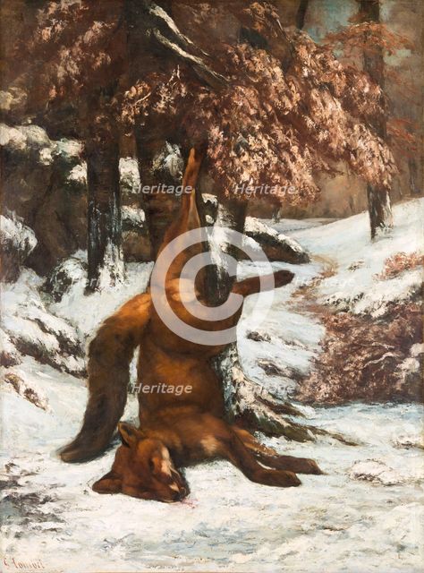 The Dead Fox,  c.1864. Creator: Gustave Courbet.