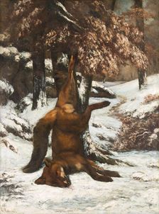 The Dead Fox, c.1864. Creator: Gustave Courbet