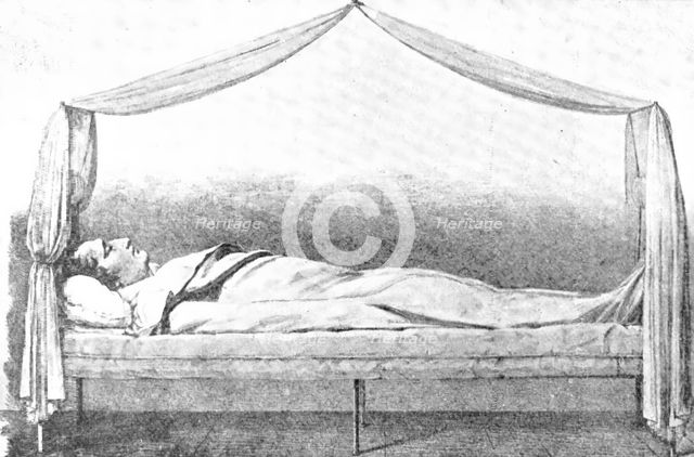 The Dead Lion: the body of Napoleon at Longwood, 1909. Creator: Unknown.
