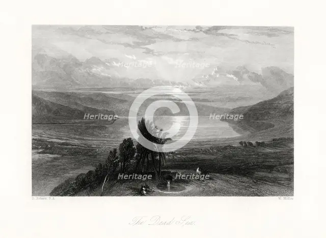 'The Dead Sea', 19th century. Artist: W Miller