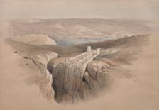 The Dead Sea Looking Towards Moab, 1839. Creator: David Roberts (British, 1796-1864)