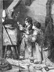 "The Dead Rabbit" - painted by J. Clark - from the Exhibition of the British Institution, 1857. Creator: Harvey Orrin Smith