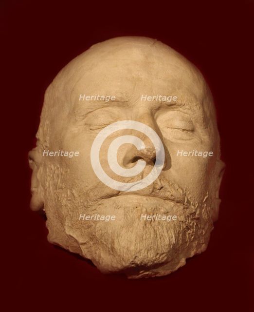 The death mask of Pyotr Ilyich Tchaikovsky, 1893.