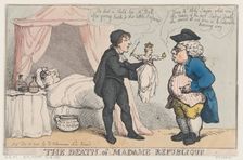 The Death of Madame Republique, December 14, 1804., December 14, 1804. Creator: Thomas Rowlandson