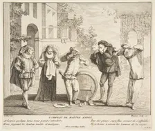 The Death of Maitre Andre.n.d. Creators: Claude Gillot, Jacques Gabriel Huquier