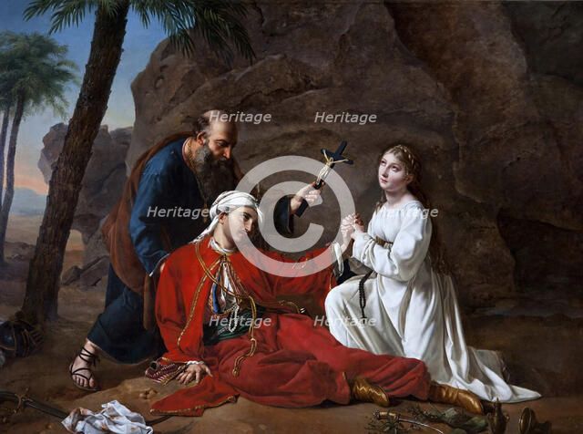The Death of Malek-Adhel, 1814. Creator: Davin-Mirvault, Césarine Henriette (1773-1844).