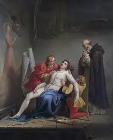 The Death of Masaccio, 1817. Creator: Auguste Couder