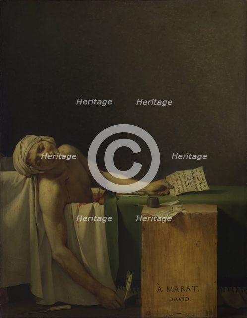The Death of Marat, 1793. Artist: David, Jacques Louis (1748-1825)