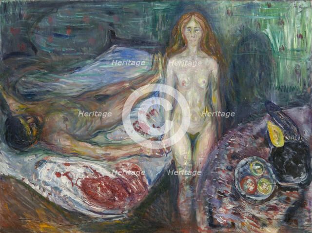The Death of Marat. Artist: Munch, Edvard (1863-1944)