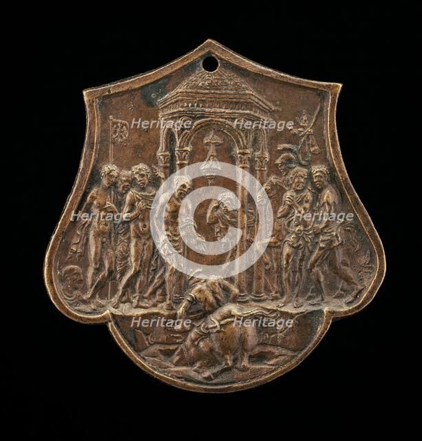 The Death of Marcus Curtius, second half 15th century. Creator: Master IO.FF..