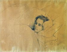 The death of Maria Konstantinovna Bashkirtseva (1858-1884), 1884. Creator: Courtois, Gustave (1852-1923)