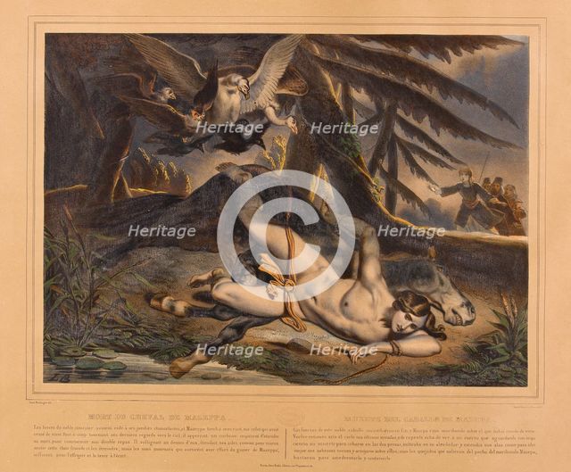 The Death of Mazeppa, 1839. Creator: Boulanger, Louis Candide (1806-1867).