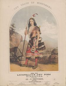 The death of Minnehaha, from Longfellow's poem The Song of Hiawatha. Scores by Charles Crozat Conver Creator: J.H. Bufford's Lith.