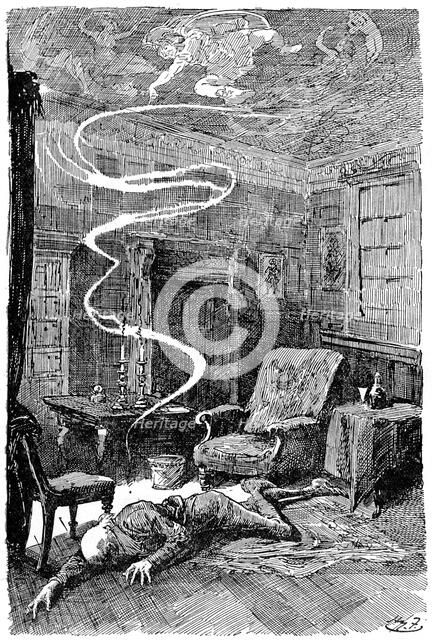 The death of Mr Tulkinghorn, 1912. Artist: Harry Furniss