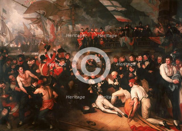The Death of Nelson, 1806. Artist: West, Benjamin (1738-1820)