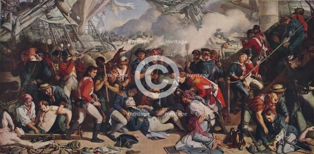 The Death of Nelson, 1859-64, (1938). Artist: Daniel Maclise