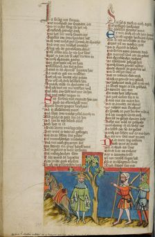 The Death of Absalom; Weltchronik, about 1400-1410. Creator: Unknown