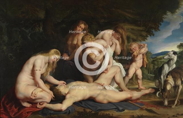 The Death of Adonis (Venus Mourning Adonis), ca 1614.