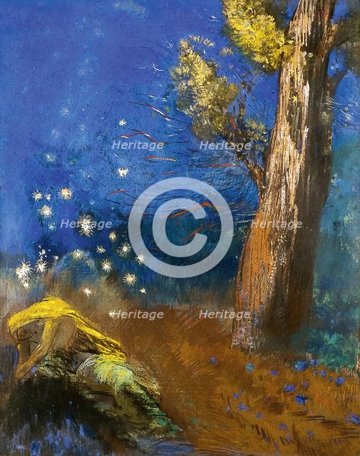 The Death of Buddha (La Mort de Bouddha). Artist: Redon, Odilon (1840-1916)
