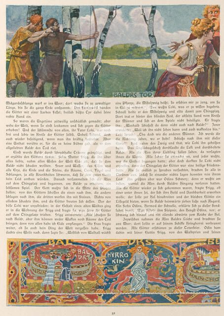 The Death of Baldr (Left site). From Valhalla: Gods of the Teutons, c. 1905.