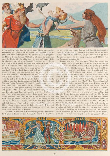 The Death of Baldr (Right site). From Valhalla: Gods of the Teutons, c. 1905.